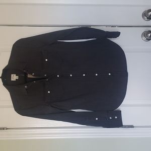 Black pearl snap shirt